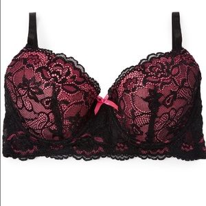 🆕 Rene Rofe black Double Scandal plunge bra